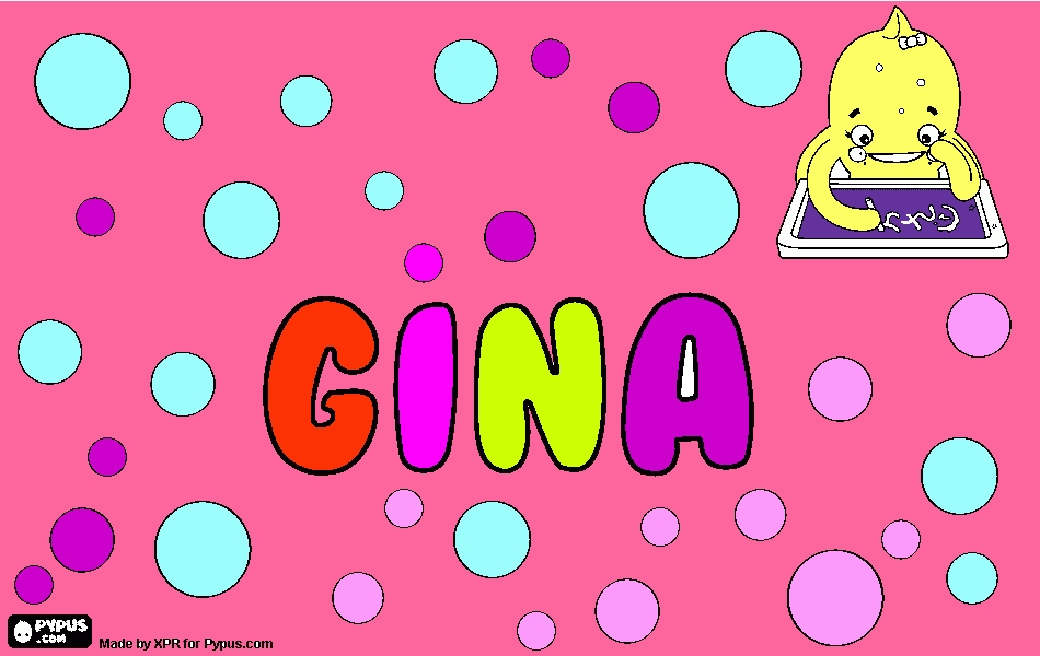pinta el meu nom Gina