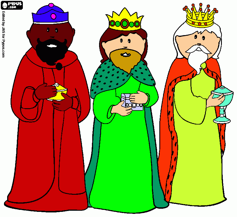 pinta els tres reis baltasar, gaspar i melcior pintats                                                                                                                                           
