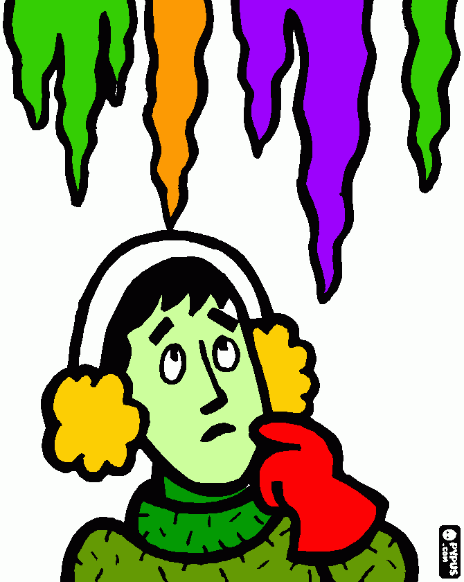 pinta un nen escoltan musica i mirant el gel