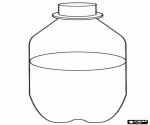 Pintar Ampolla o botella de pl�stic mig plena