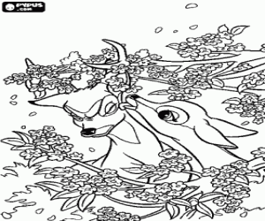 Pintar Bambi i Faline enamorats