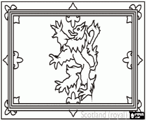 Pintar Bandera d'Esc�cia, pa�s del Regne Unit - Estendard Reial d'Esc�cia