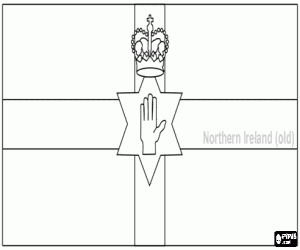 Pintar Bandera d'Irlanda del Nord, pa�s del Regne Unit 
