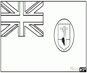 Pintar Bandera de Montserrat, territori brit�nic d'ultramar al Carib
