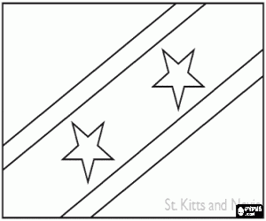 Pintar Bandera de Saint Kitts i Nevis