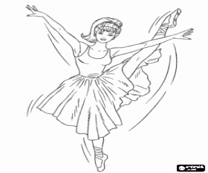 Pintar Barbie practicant un pas de ballet amb la cama enlaire