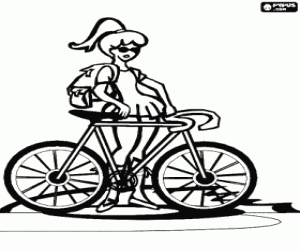 Pintar Bicicleta amb la seva propiet�ria