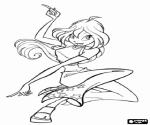 Pintar Bloom, la l�der del Winx Club
