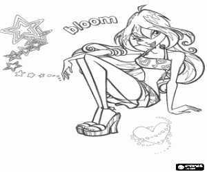 Pintar Bloom, la Princesa del planeta Domino