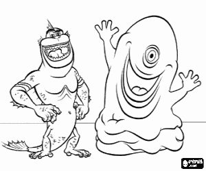 Pintar BOB i la Baula Perduda, dos dels monstres que lluiten contra els alien�genes