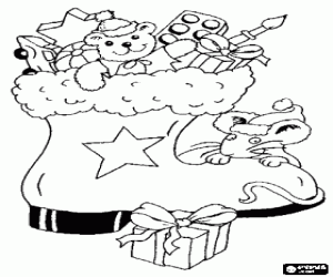 Pintar Bota de Nadal plena de joguines