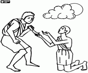Pintar Ca�n, el primog�nit d'Adam i Eva, en el moment de matar el seu germ� Abel