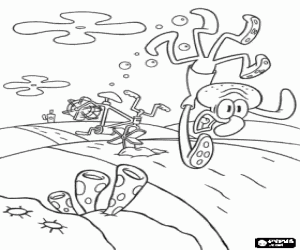 Pintar Calamar Tentacles en el moment del seu accident de bicicleta