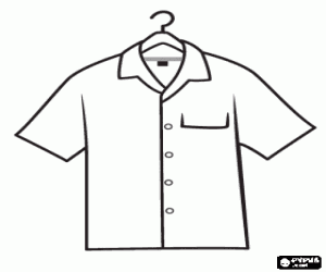 Pintar Camisa de m�niga curta amb butxaca en un penjador