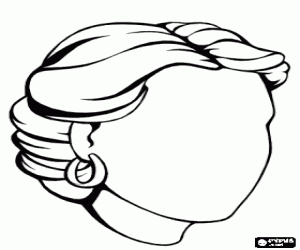 Pintar Cap de dona jove amb la cara en blanc per dibuixar