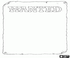 Pintar Cartell de Cartell de cerca i captura o Wanted per dibuixar la cara que vulguis