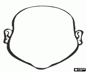 Pintar Contorn de cap amb la cara en blanc per dibuixar