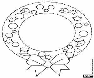 Pintar Corona amb un lla� i decorada amb ornaments nadalencs