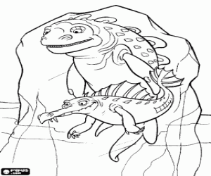 Pintar Cretaceous i Maelstrom s�n dos r�ptils marins molt perillosos, un geosuare i un pliosaure congelats en un gran bloc de gel