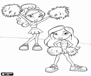 Pintar Dues nines Bratz vestides de animadores