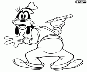 Pintar El gos Goofy �s un dels millors amics de Mickey Mouse
