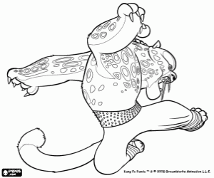 Pintar El malvat Tai Lung, el tigre de les neus �s un antic deixeble de l'escola del Mestre Shifu