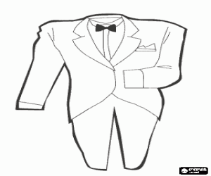 Pintar Elegant vestit de nit per cavaller amb llacet i mocador a la butxaca