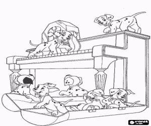 Pintar Gossets d�lmata jugant al piano