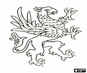Pintar Griu, Grif o Grif� �s un animal molt ferotge de vol, meitat lle� i meitat �guila