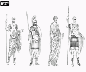 Pintar Homes romans, soldats i ciutadans