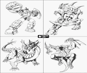 Pintar Invitacions d'aniversari amb dibuixos de Bakugan
