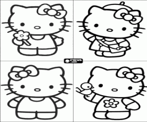 Pintar Invitacions per a aniversari amb dibuixos de Hello Kitty