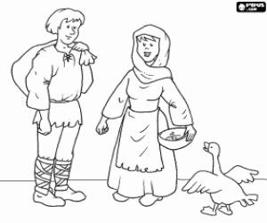 Pintar Joves pagesos que viuen sota la protecci� del senyor feudal