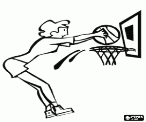 Pintar Jugador de b�squet fent una esmaixada