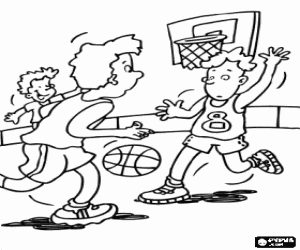 Pintar Jugant un partit de b�squet