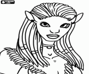 Pintar La bella princesa Neytiri de la qual s'enamora l'avatar de Jake