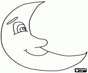 Pintar La lluna amb cara de perfil