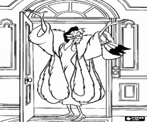 Pintar La malvada Cruella Devil a la porta de casa seva