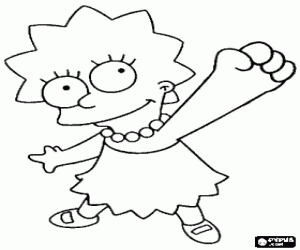 Pintar Lisa Simpson estirant el bra�