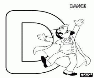 Pintar Lletra D amb el Comte Dr�cula ballant