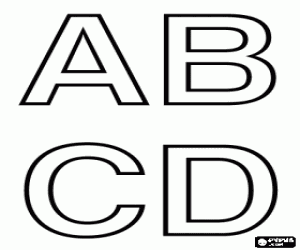 Pintar Lletres maj�scules A, B, C i D