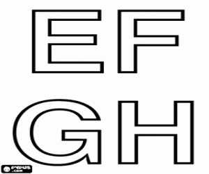 Pintar Lletres maj�scules E, F, G i H