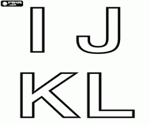 Pintar Lletres maj�scules I, J, K i L