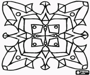 Pintar Mandala simple dins d'un quadrat