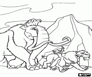 Pintar Manny, Sid i Diego junts en les seves aventures