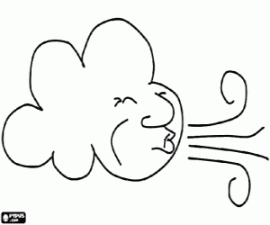 Pintar N�vol amb vent, vent que bufa molt fort