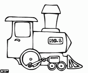 Pintar Petita locomotora de vapor