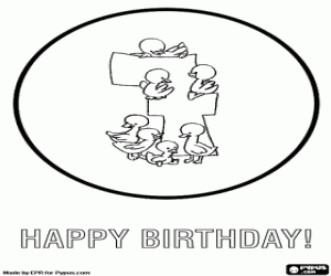 Pintar Postal d'aniversari per a nens de 7 anys amb animals