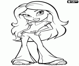 Pintar Preciosa Bratz vestida amb roba informal i esportiva