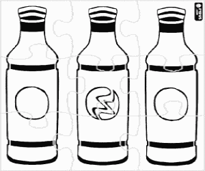 Pintar Puzle d'ampolles de begudes o refrescos